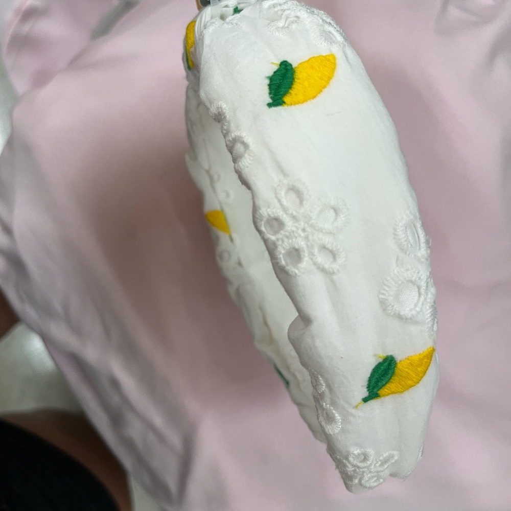 NWT ⚜️🍋⚜️ Piper K Gorgeous Satin Lemon Print Headband - Picture 7 of 11